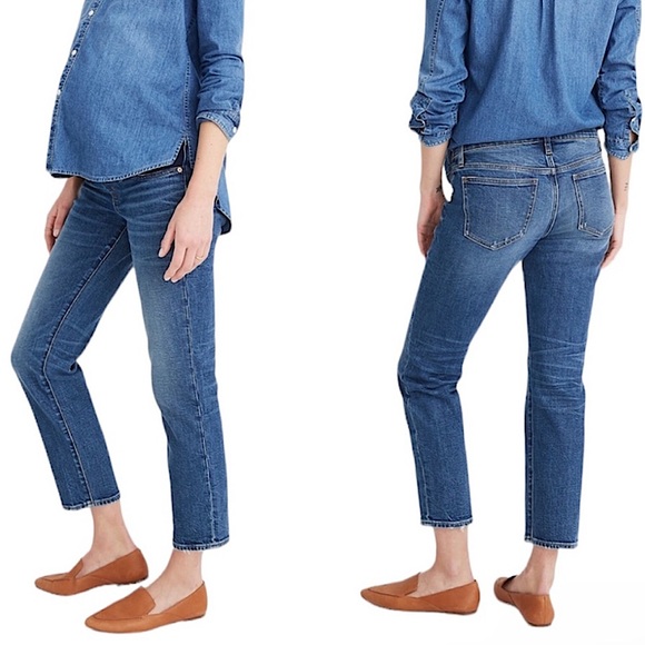 Madewell Jeans Maternity Sidepanel Classic Straight Jeans In